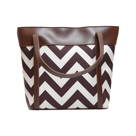 Wavy Hand Bag (Brown)