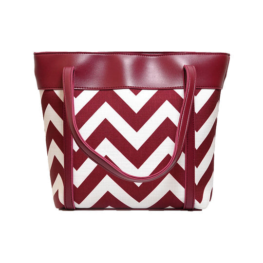 Wavy Hand Bag (Maroon)