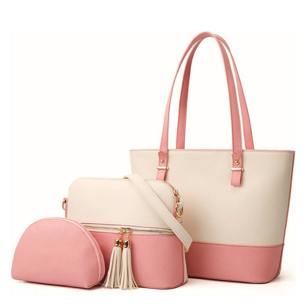 GRACE PU Leather Stylish Color block Shoulder Handbags