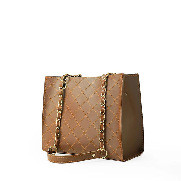 Pearl Hand Bag (Brown)